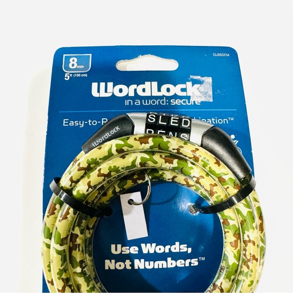 Wordlock Green Camo 8mm x 5' FT Combination Cable Lock - Picture 8 of 16